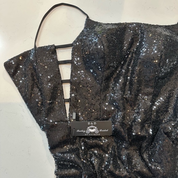 Prom/Formal Black Sequin Dress - Picture 7 of 14